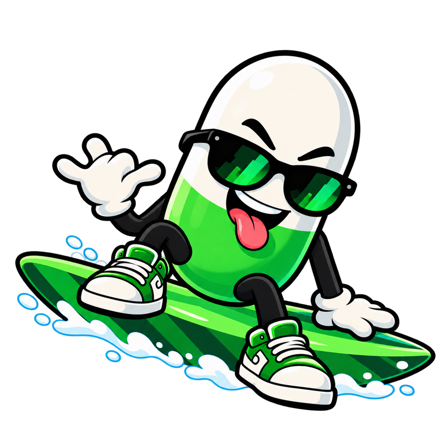 PUMP SURFER resting on the board